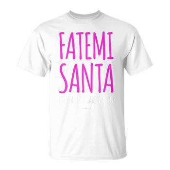T-shirt Donna Divertente Con Stampa Fiammata 'Santa Pazienza', Cotone Morbidissimo, Idea Regalo Originale - copertina