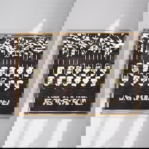 Personalized Family Tree Canvas Wall Art with Names – Mother’s Day Gift for Best Mom Ever | Familywalldecor