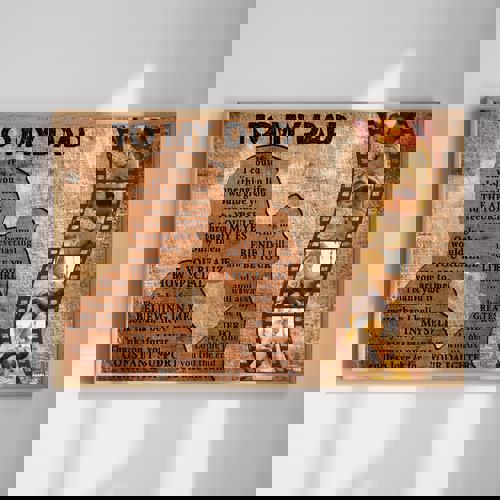 To My Dad Canvas - Gift For Dad from Daughter Custom Photo Canvas | Familywalldecor