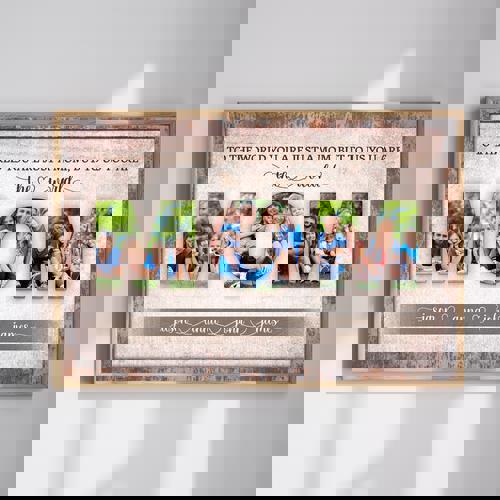 To the World You Are One Person custom photo canvas, personalized with your photo, heartfelt gift for mom, soft floral design | Familywalldecor