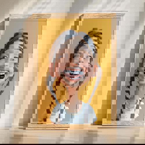 Daughter 3D cartoon portrait wall art, playful and unique decor for a girl's bedroom, cheerful character style | Family Wall Decor