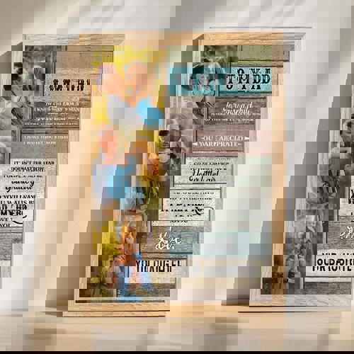 Father's Day dad canvas art with 'You'll Always Be My Dad, My Hero' quote, from daughter, personalized with name and date | Family Wall Decor