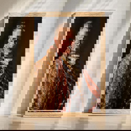 Grandpa Family Regal Portrait wall art, personalized with family name in a stately classical style, gift for grandpa | Family Wall Decor