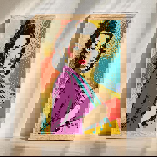 Mom pop art portrait custom wall art, vibrant colors from your photo, personalized gift for Mother’s Day or her birthday | Family Wall Decor