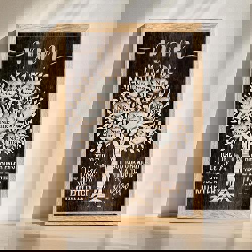 Mother's Day quote canvas wall art, 'Mommy to the world you are one person,' floral pastel design, vertical, gift for mom | Family Wall Decor