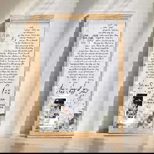 Personalized song lyrics canvas wall art with your special song, custom names and date, romantic anniversary gift for couples | Family Wall Decor