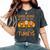 Care For Cutest Turkeys School Nurse Thanksgiving Scrub Tops Women's Oversized Comfort T-Shirt Pepper