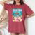 Vacay Vibes Beach Flamingo Summer Vacation Women's Oversized Comfort T-Shirt Crimson