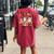 Er Nurse Turkey Gobble Squad Er Nurse Thanksgiving Women's Oversized Comfort T-Shirt Back Print Crimson