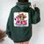 Beach Vibes Sweet Summer Cute Highland Cow Flamingo Float Women Oversized Hoodie Back Print Forest