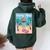 Vacay Vibes Beach Flamingo Summer Vacation Women Oversized Hoodie Back Print Forest