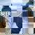 Beer Day Don't Worry Beer Happy Felpa con cappuccio oversize da donna con stampa posteriore Navy Blue