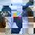 Teach Love Inspire Flower Autism Awareness Teacher Women Felpa con cappuccio oversize da donna con stampa posteriore Navy Blue