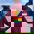 Donna Proud Ally Heart Protest Lgbtq Rainbow Flag Gay Pride Ally Con Collo A Felpa con cappuccio oversize da donna con stampa posteriore Maroon