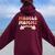 Groovy Muscle Mommy Funda Para Bomba De Gimnasio Levantamiento De Pesas Women Oversized Hoodie Back Print Maroon