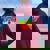 Orso Geometrico Lgbt Rainbow Flag Gay Pride Felpa con cappuccio oversize da donna con stampa posteriore Maroon