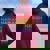 Retro Style Mariah Rainbow Felpa con cappuccio oversize da donna con stampa posteriore Maroon