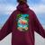 Tropical Flamingo Summer Vibes Beach For A Vacationer Women Oversized Hoodie Back Print Maroon