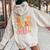 Boys Jesus Loves Me- Groovy Toddler Girl Kid Christian Women Oversized Hoodie Back Print Sand