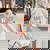 Groovy In My 6Th Birthday Era Six 6 Years Old Birthday Women Oversized Hoodie Back Print Sand