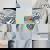Nasa Blast Off Retro Rainbow Stripes Felpa con cappuccio oversize da donna con stampa posteriore Sport Grey