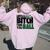Then You Ball Streetwear s Summer Graphic Prints Women Oversized Hoodie Back Print Light Pink