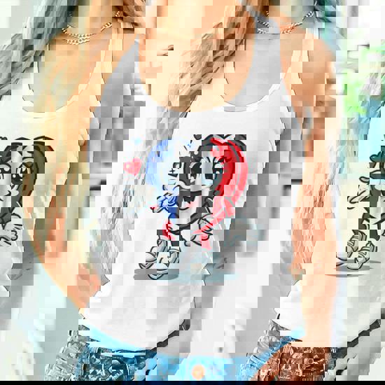 Suède France Coeur Drapeau Franceuédois Amour Coeur Débardeur E