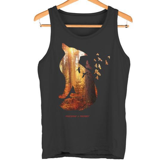 Débardeur Protection Animaux Forêt Renard - Message Conservation Nature - T-shirt Léger Cause Animale