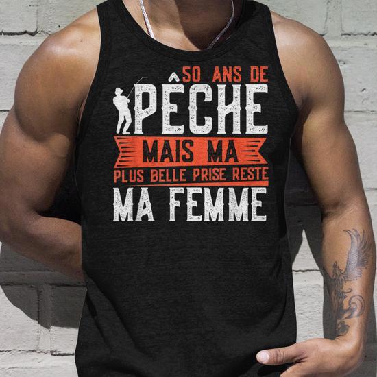 Débardeur Humour Pêcheur – Message Drôle « Meilleur Péteur (Pêcheur) » – Cadeau Pour Pêcheur, Homme, Adulte, Côté Mer