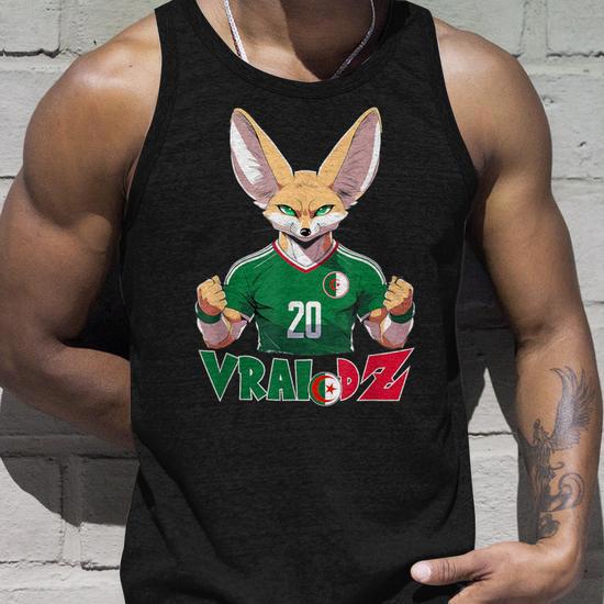 Débardeur Algérie Fennec - Maillot De Foot Supporter, Cadeau Original Pour Fans De L'équipe Algérienne (DZ) - 8