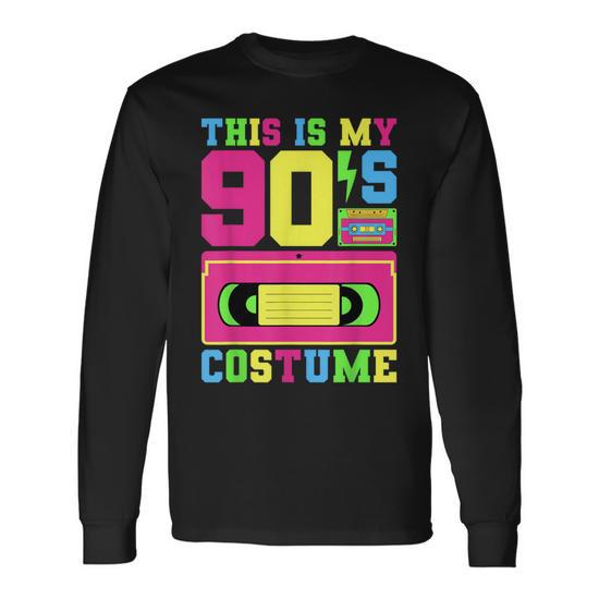 90S Costume 1990S Themed 90S Party Nineties Theme Outfit 90S Long Sleeve T-Shirt