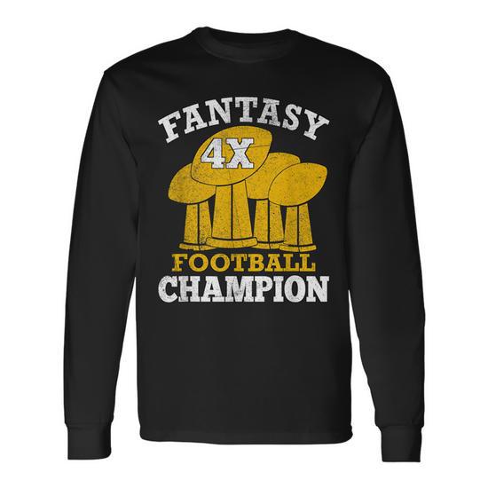 Fantasy Football 4X Champion Four Time Champ Fantasy Winner Long