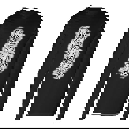 Laugh Now Cry Later Chicano Tattoo Flash Long Sleeve T-Shirt