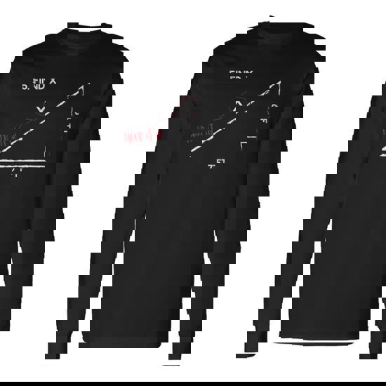 math.tページ Math Problem Find X Here It Is Long Sleeve T-Shirt - Monsterry