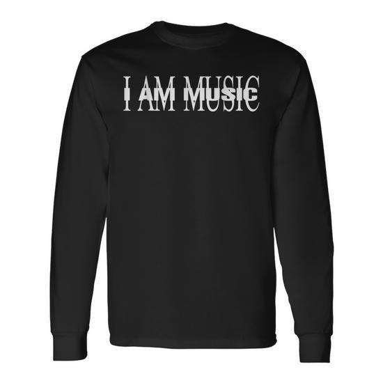 I Am Music Album Long Sleeve T-Shirt - Monsterry