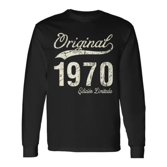 Camiseta Vintage 1970 - Edición Limitada De Cumpleaños, Manga Larga, Diseño Retro