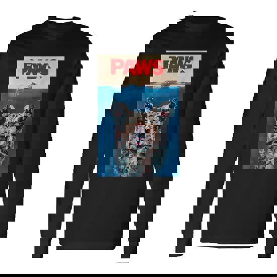 Paws Funny Cat Kitten T-Shirt For Shark And Cat Lovers Paws Funny Cat Kitten T-Shirt For Shark And Cat Lovers