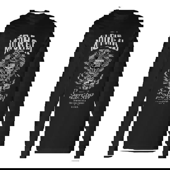 Skeleton Motor Head Speed Shop Hot Rod Mechanic Car Lover