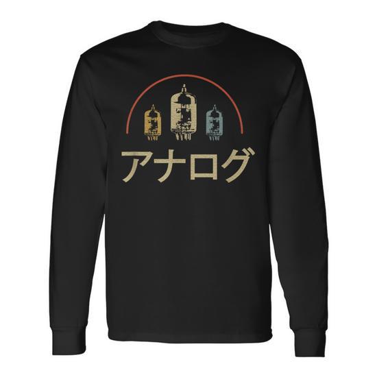 Vacuum Tube Japanese Analog Vintage Retro Long Sleeve T-Shirt 