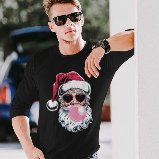 thumbnail image 2 of Black Santa Long Sleeve Tee: Merry & Melanated Christmas T-Shirt 2 of 14
