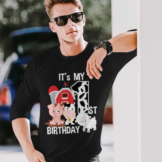 birthday tshirt long sleeve 1st birthday outfit