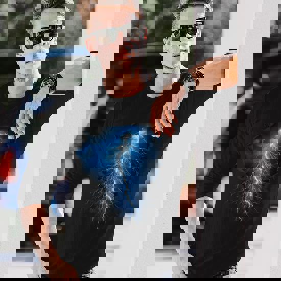 Lightning Thunder & Lightning & Storm Cloud Strikes Long Sleeve T