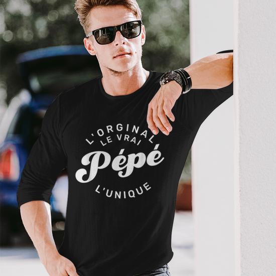 T-shirt « Pépé L’Original » – Cadeau Humour Pour Grand-père – Style Rétro – Fête Des Pères, Anniversaire – Coupe Classique