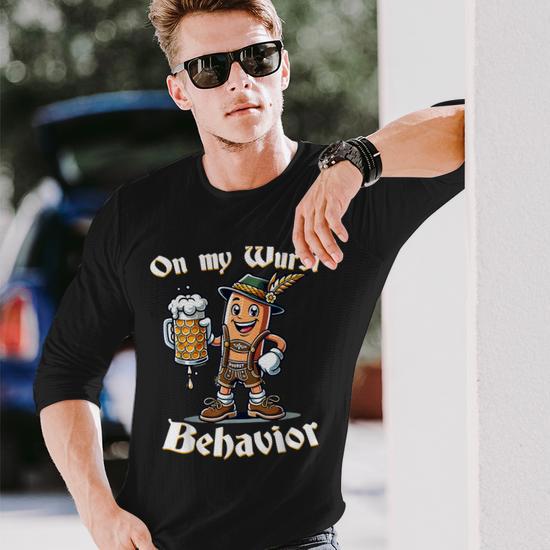 On My Wurst Behavior Oktoberfest Costume Outfit German Long Sleeve T-Shirt - Thegiftio On My Wurst Behavior Oktoberfest Costume Outfit German Long Sleeve T-Shirt - Thegiftio