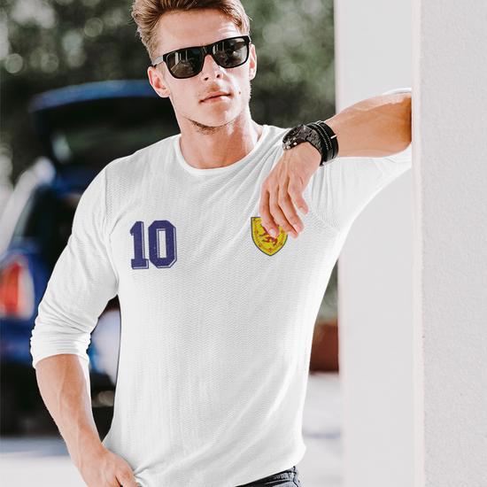 Retro Scotland Football Or Scottish Soccer Long Sleeve T-Shirt