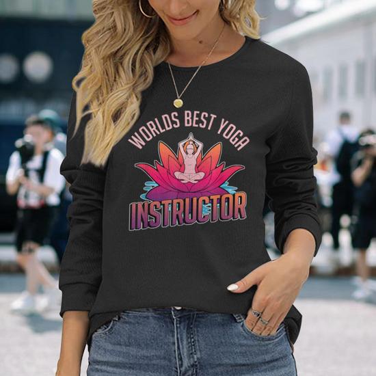 El Mejor Instructor De Yoga Del Mundo Meditacion Yoga Camiseta de manga larga Regaloses