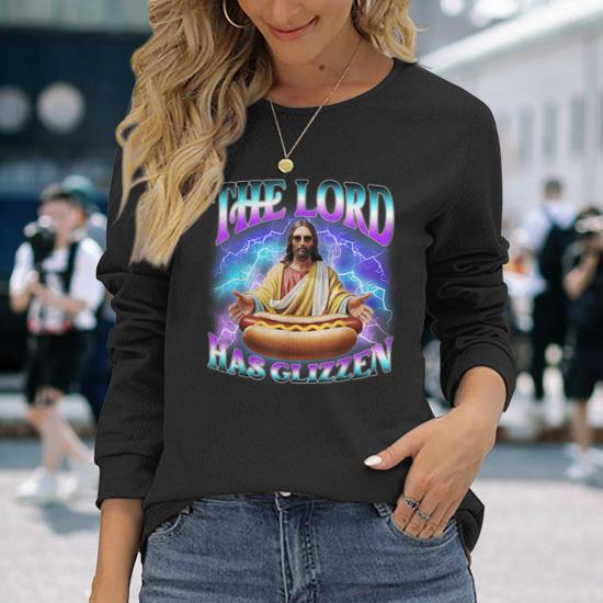The Lord Has Glizzy God Hotdog Jesus Food Sunglasses Christ Long