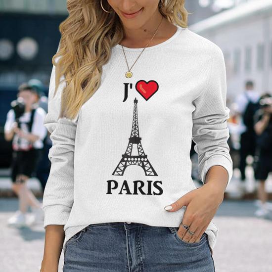 Tee-shirt Manches Longues Week End à Paris - Taille XL - Multicolore - Neuf Sans étiquettes