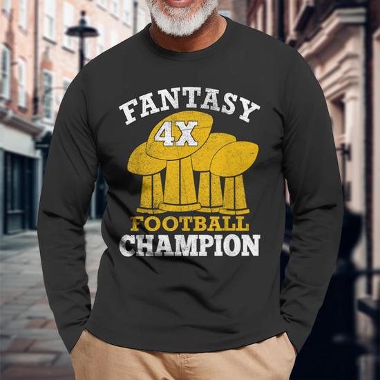 Fantasy Football 4X Champion Four Time Champ Fantasy Winner Long