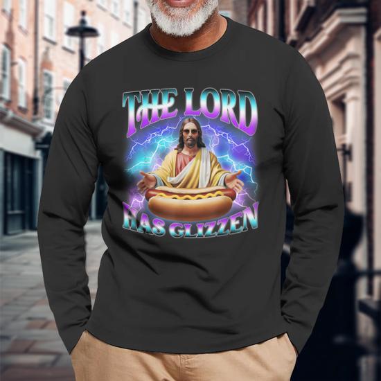 The Lord Has Glizzy God Hotdog Jesus Food Sunglasses Christ Long